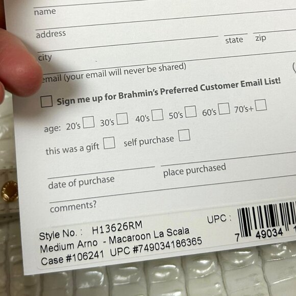 NWOT Brahmin Leather Med Arno Macaroon La Scala Shoulder Tote Handbag + Wallet - Picture 9 of 9